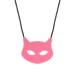 Naszyjnik/gryzak kot różowy